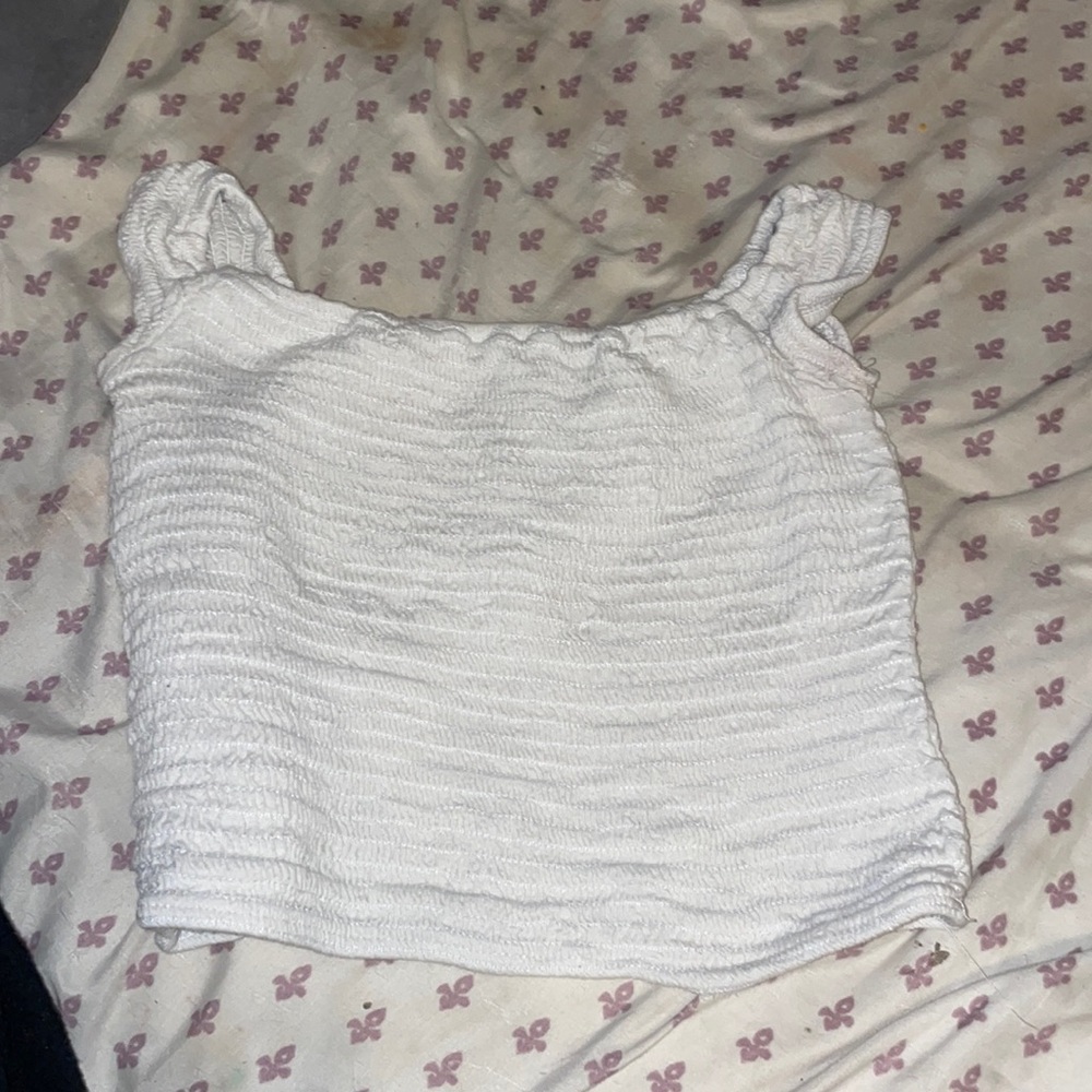 white crop top